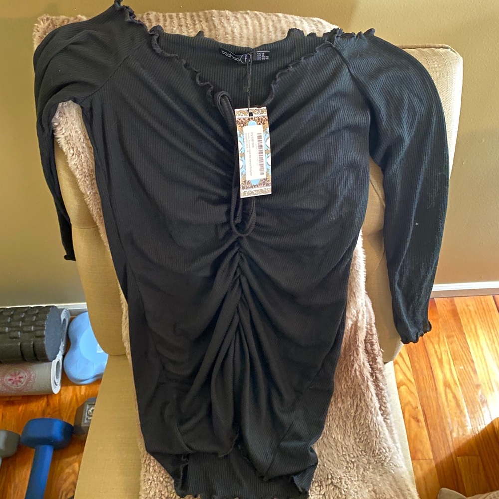 Black mini dress